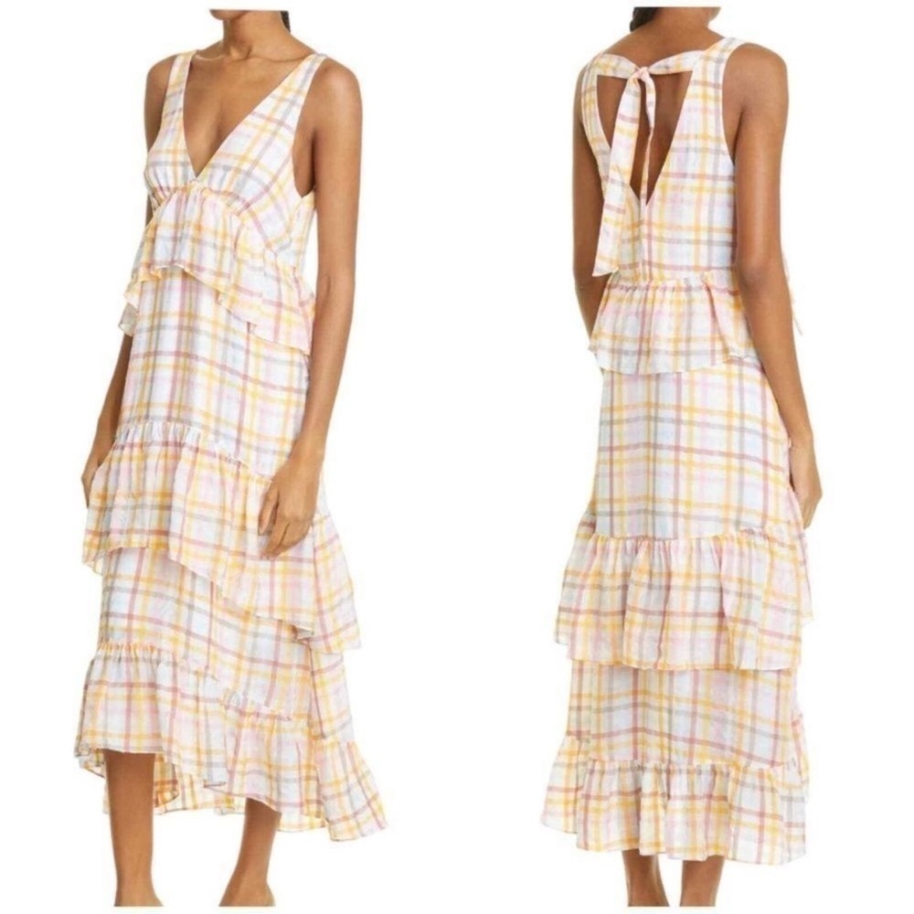 NWOT Cinq à Sept Astor Tiered Midi-Dress - size 12